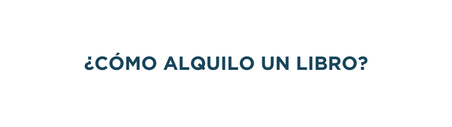 CÓMO ALQUILO UN LIBRO